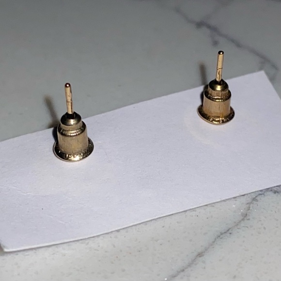 Gold Butterfly Studs Earrings - Picture 5 of 5